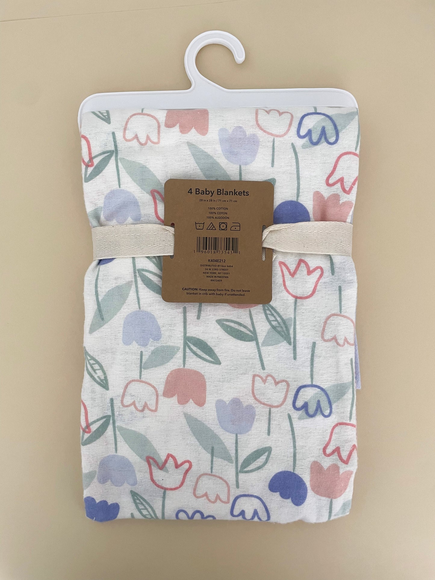 Set 4 Baberos/Tutos de Tela 100% algodón