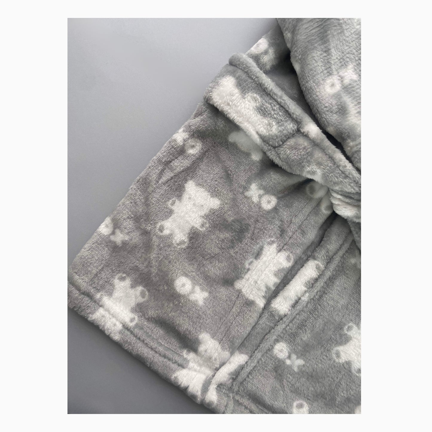 Bata de Baño para Bebé Suave - Diseño de Ositos (0 a 6 meses)