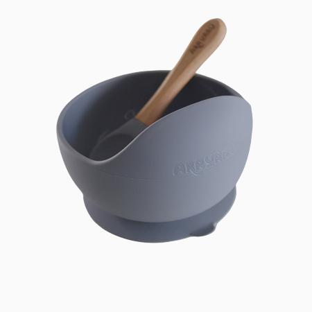 Bowl de Silicona con cuchara Navy Blue