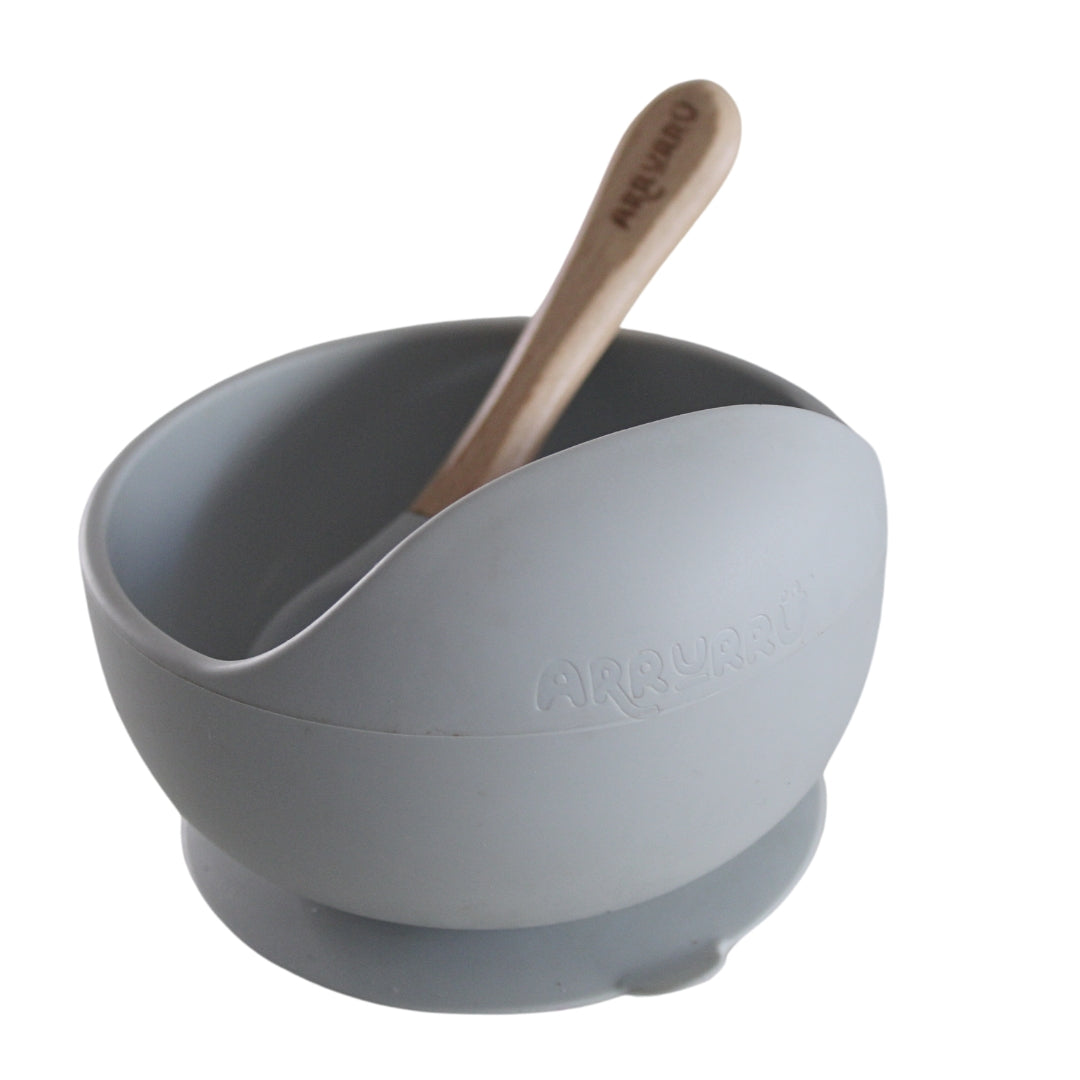 Bowl de Silicona con cuchara Navy Blue