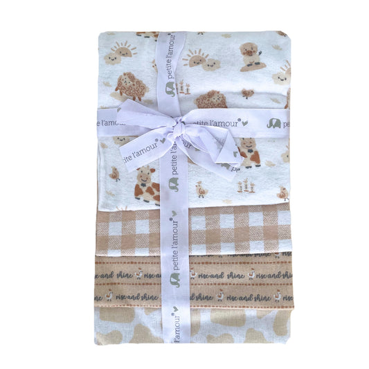 Set 4 Baberos/Tutos de  Tela 100% algodón